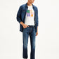 Men's 65504 Blue Skinny Fit Mid Rise Jeans - Styleshot View