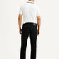 Men's 65504 Black Skinny Fit Mid Rise Jeans - Back View