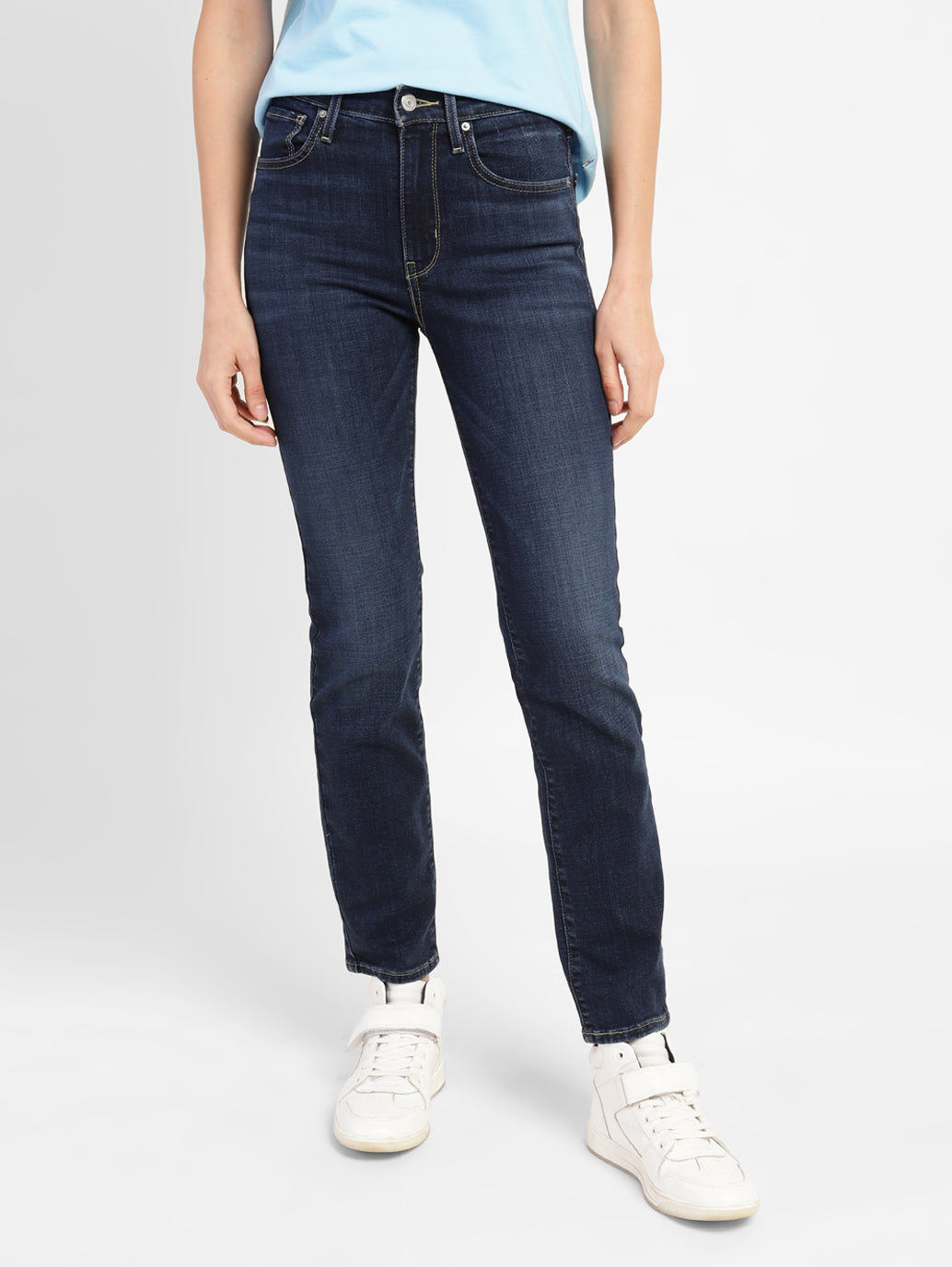 Women's 724 Indigo Straight Fit High Rise Jeans - 0f9c6c0f-cee3-4a00-9524-e3254441dcae View
