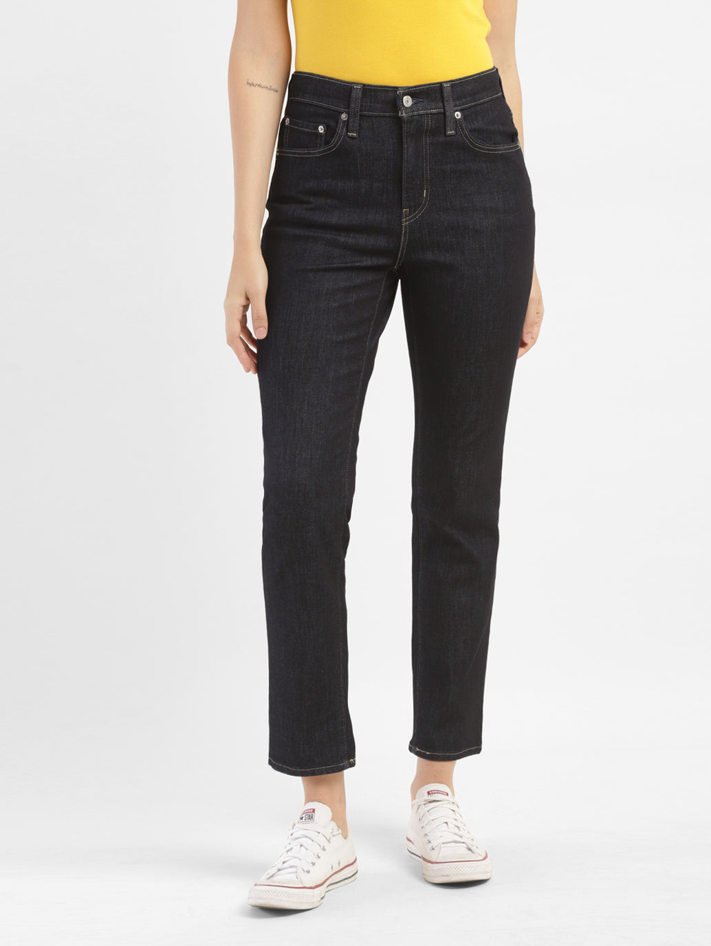 Women's 724 Blue Straight Fit High Rise Jeans - 74b316df-a3bf-442a-9fca-8d69494caeeb View