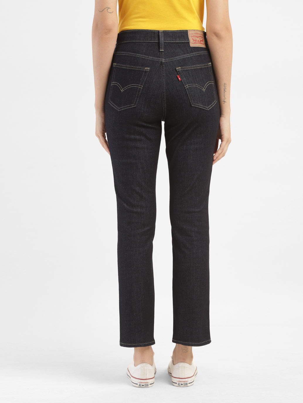 Women's 724 Blue Straight Fit High Rise Jeans - aefdab87-05af-452f-aad2-09123bbcc17e View