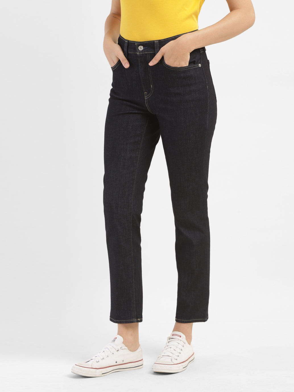 Women's 724 Blue Straight Fit High Rise Jeans - 308097a7-fe62-466f-b13d-30c77ff1d4bf View