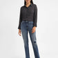Women's 724 Blue Straight Fit High Rise Jeans - db88bf01-e9ac-4719-bbbc-738ef15db7a9 View