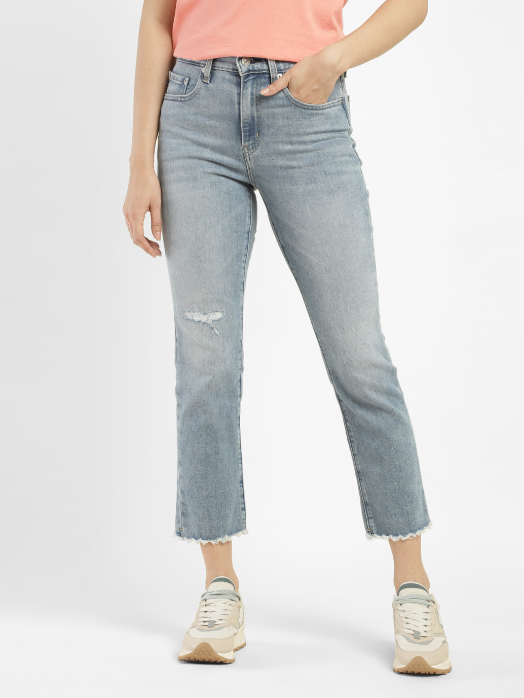 Women's 724 Blue Straight Fit High Rise Jeans - c458508e-8058-44a0-9527-74b568f961d4 View