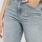 Women's 724 Blue Straight Fit High Rise Jeans - FrontDetails View