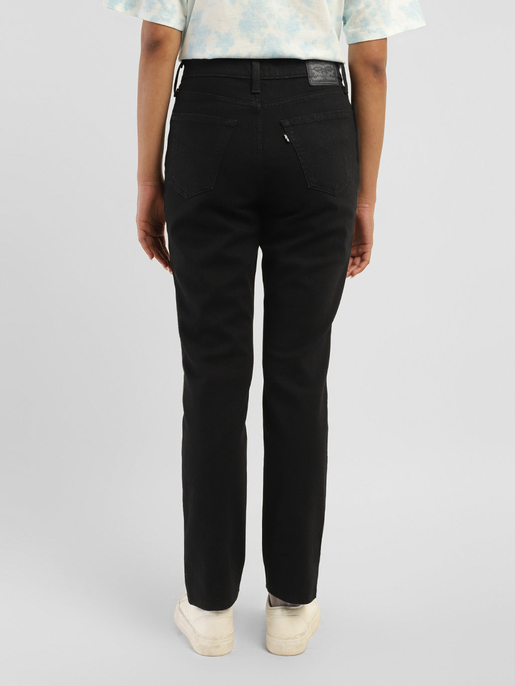Women's 724 Black Straight Fit High Rise Jeans - 8eb4c9fe-0d26-49d7-a3ef-48a2510d5a51 View