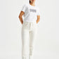 Women's 724 White Straight Fit High Rise Jeans - Front View