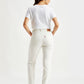 Women's 724 White Straight Fit High Rise Jeans - Back View