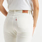 Women's 724 White Straight Fit High Rise Jeans - Detail View