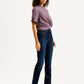 Women's 724 Navy Blue Straight Fit High Rise Jeans - Side View