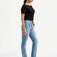 Women's 724 Blue Straight Fit High Rise Jeans - Side View