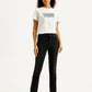 Women's 724 Black Slim Straight Fit High Rise Jeans - Front View