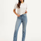 Women's 724 Blue Slim Straight Fit High Rise Jeans - Styleshot View