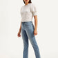 Women's 724 Blue Slim Straight Fit High Rise Jeans - Sidecopy View