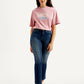 Women's 724 Blue Slim Straight Fit High Rise Jeans - Front View