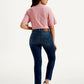 Women's 724 Blue Slim Straight Fit High Rise Jeans - Back View