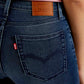 Women's 724 Blue Slim Straight Fit High Rise Jeans - Detail View