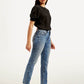 Women's 724 Blue Straight Fit High Rise Jeans - Side View