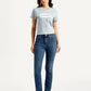 Women's 724 Blue Slim Straight Fit High Rise Jeans - Front View
