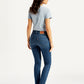 Women's 724 Blue Slim Straight Fit High Rise Jeans - Back View
