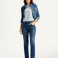 Women's 724 Blue Slim Straight Fit High Rise Jeans - Styleshot View