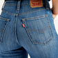 Women's 724 Blue Slim Straight Fit High Rise Jeans - Detail View