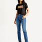 Women's 724 Blue Slim Straight Fit High Rise Jeans - Styleshot View