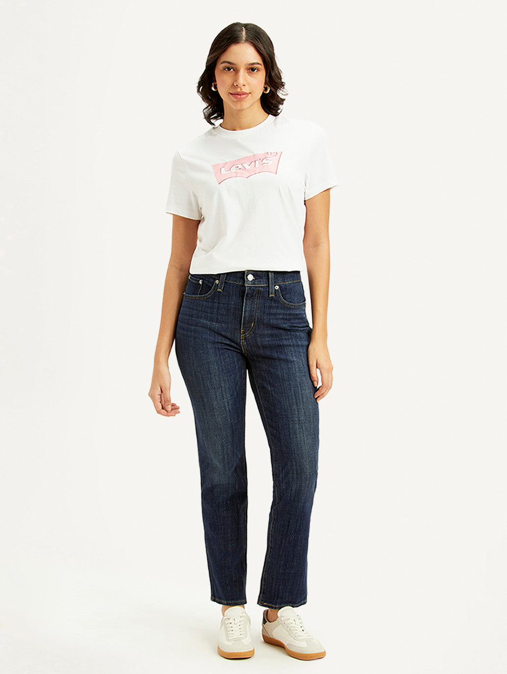 Women's 724 Blue Slim Straight Fit High Rise Jeans - 92677757-1439-4f79-a0c0-937446997bd6 View