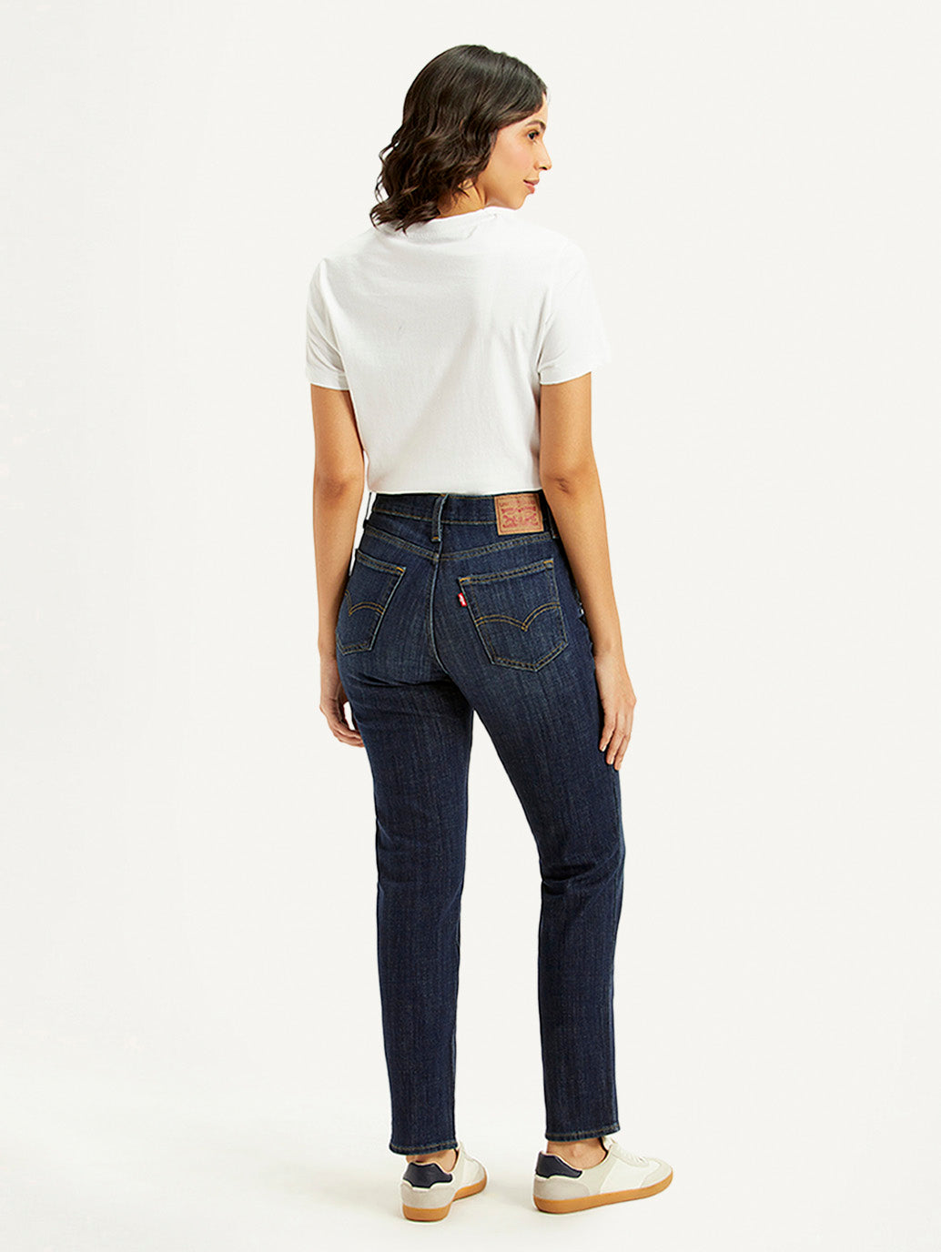 Women's 724 Blue Slim Straight Fit High Rise Jeans - 537b1f51-e73b-4931-896b-effea744ee08 View
