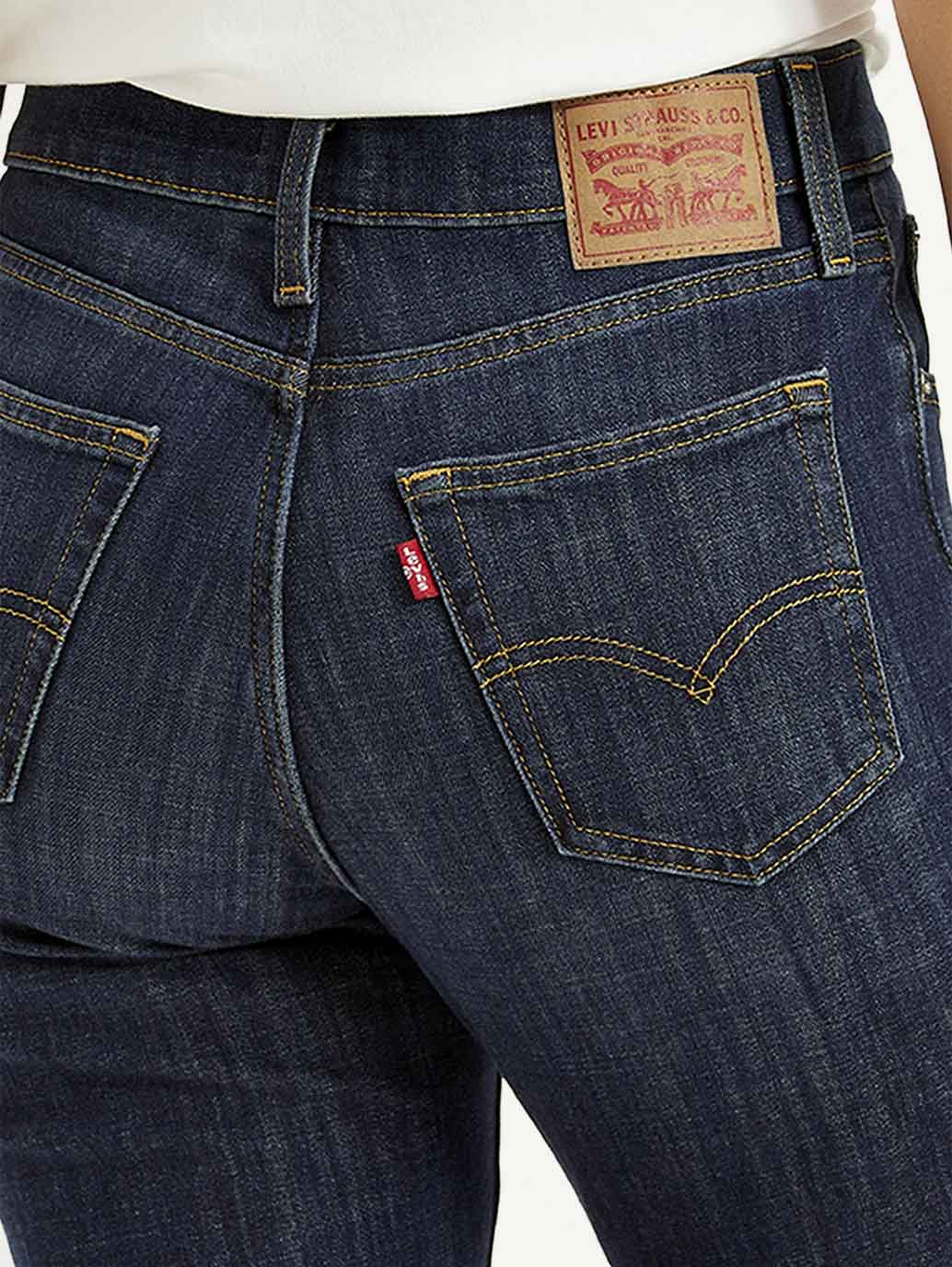 Women's 724 Blue Slim Straight Fit High Rise Jeans - ff6c4a03-e064-4ba3-9ddb-3c7fafb092a6 View