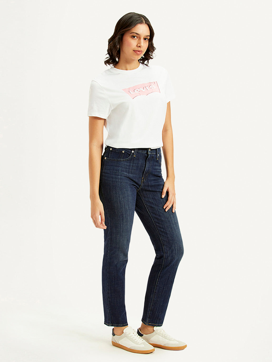 Women's 724 Blue Slim Straight Fit High Rise Jeans - f86bf563-ff33-4461-9d04-1121227c1588 View