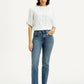 Women's 724 Med Indigo Straight Fit High Rise Jeans - Front View