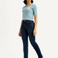 Women's 724 Dark-Blue Straight Fit High Rise Jeans - Styleshot View
