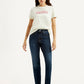 Women's 724 Navy Slim Straight Fit High Rise Jeans - Styleshot View
