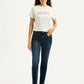 Women's 724 Navy Slim Straight Fit High Rise Jeans - Front View