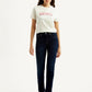 Women's 724 Dark Blue Slim Straight Fit High Rise Jeans - Front View