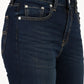 Women's 724 Dark Blue Slim Straight Fit High Rise Jeans - detail View