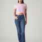Women's 724 Blue Slim Straight Fit High Rise Jeans - Styleshot View