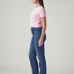 Women's 724 Blue Slim Straight Fit High Rise Jeans - Side View