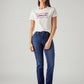 Women's 724 Dark Indigo Slim Straight Fit High Rise Jeans - Styleshot View