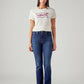 Women's 724 Dark Indigo Slim Straight Fit High Rise Jeans - Front View