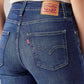 Women's 724 Dark Indigo Slim Straight Fit High Rise Jeans - Detail View