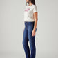Women's 724 Dark Indigo Slim Straight Fit High Rise Jeans - Side View