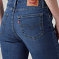 Women's 724 Blue Slim Straight Fit High Rise Jeans - Detail View