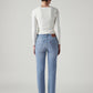 Women's 724 Light Blue Slim Straight Fit High Rise Jeans - Back View