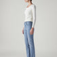 Women's 724 Light Blue Slim Straight Fit High Rise Jeans - Side View