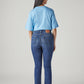 Women's 724 Blue Slim Straight Fit High Rise Jeans - Back View