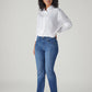 Women's 724 Blue Slim Straight Fit High Rise Jeans - Side View
