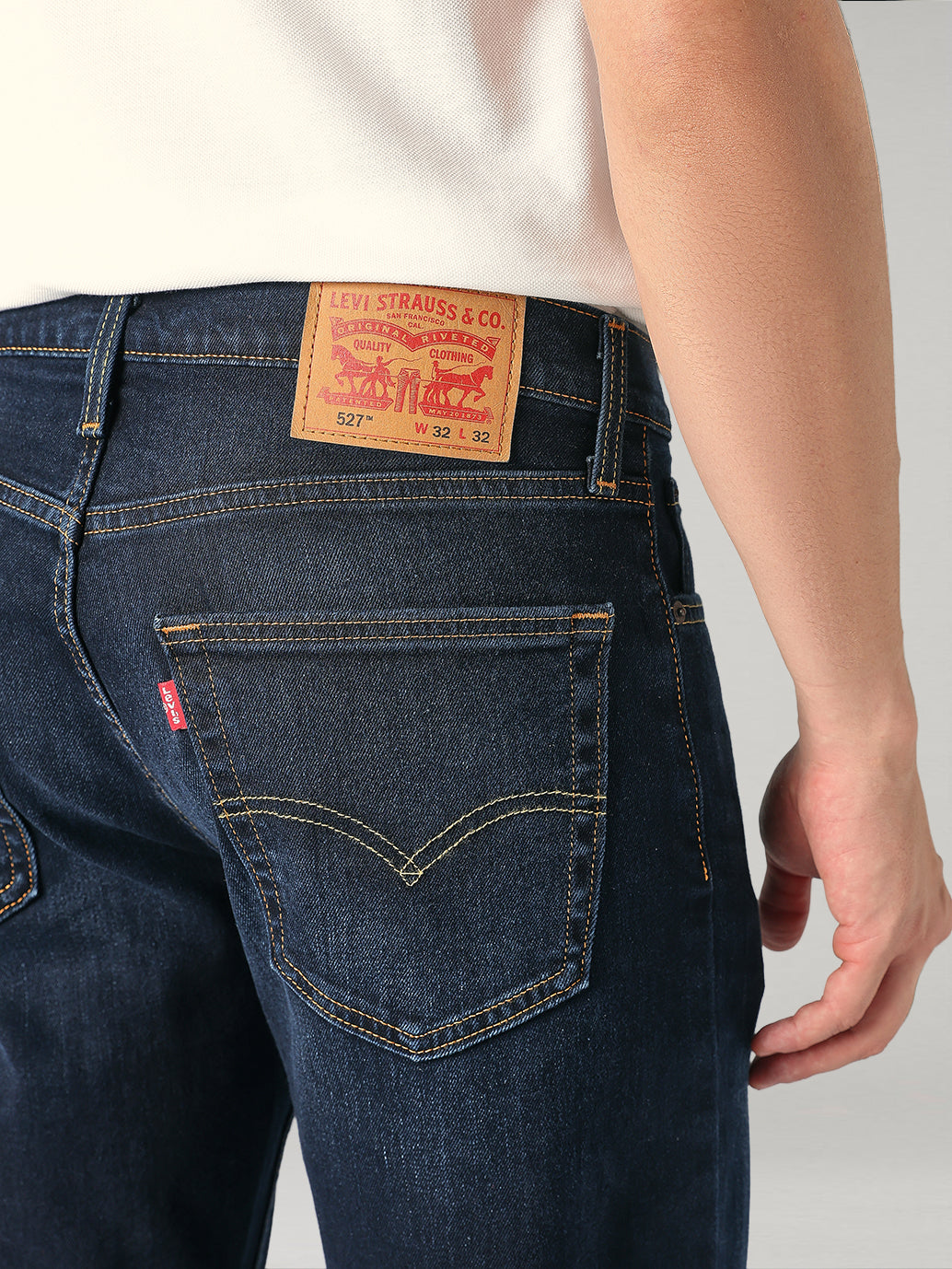 Men's 527 Dark Blue Bootcut Fit Mid Rise Jeans - 79f99a51-254f-4b2f-8425-aa114ffb3c06 View
