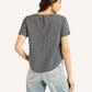 Women's Geometric Black Round Neck Top - 6f456b163c6176831ba46323f7dc7fe9 View